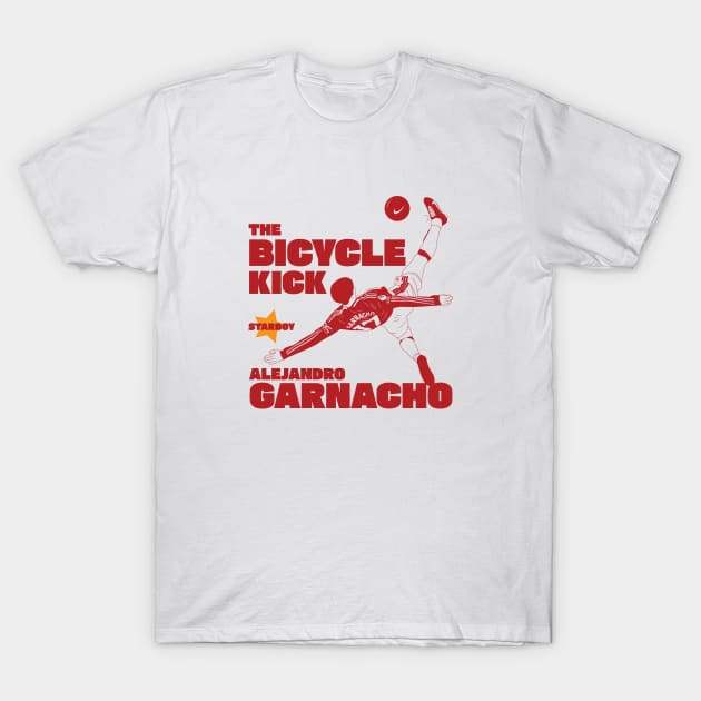 The Bicycle Kick, Alejandro Garnacho T-Shirt by kindacoolbutnotreally